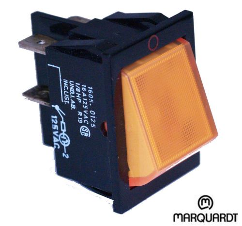 Marquardt Lighted Rocker Switch Amber 1605.0125