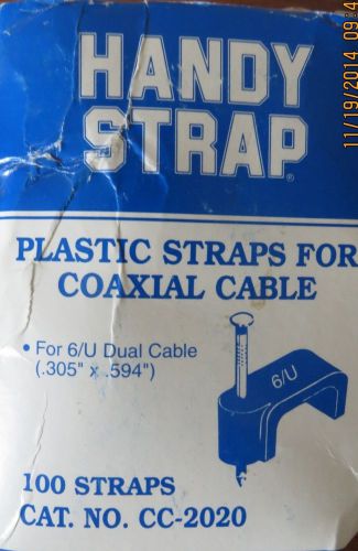 100 Handy Strap Plastic Straps for Coaxial Cable CC-1010 New + Box