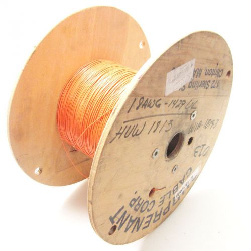 2000 ft surprenant wia-1819-3 18 awg orange cable stranded tinned copper 150v for sale