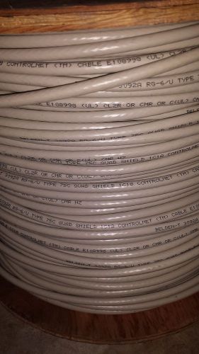 Belden 3092a f2v1000 cable rg6/u coax - controlnet quad shielded 900-950ft for sale