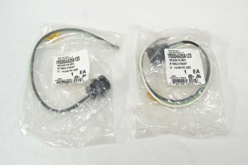 LOT 2 NEW BRAD HARRISON 1R3004A20A120 3P FEMALE STRAIGHT 12IN CABLE-WIRE B337828