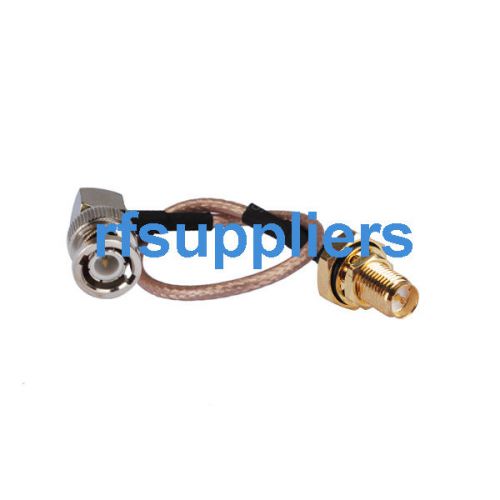 Rf assembly rg316 rp-sma-female reverse polarity to bnc-male right angle 20cm for sale