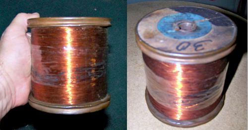 VINTAGE 1953 Magnet Wire 30 AWG Gauge Enameled Copper 7.5# 24,000&#039; Magnetic Coil