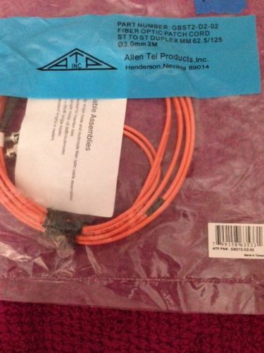 Allen Tel GBST2-D2-02 Fiber Optic Cable Assembly Patch Cord