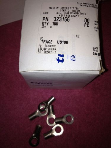 **NEW** BOX OF (100) TYCO 323166 AMP 8 AWG RING TERMINALS  **FREE SHIP USA**