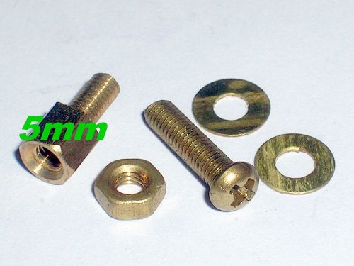 80, 5mm brass standoff pcb board spacing male female 80 bolts 80 nut 160 washer for sale
