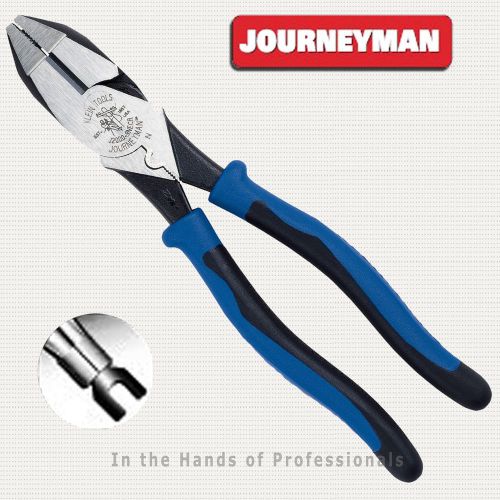 KLEIN J2000-9NECR Journeyman™ 9&#034; High-Leverage Side Cutting Crimping Pliers &gt;NEW