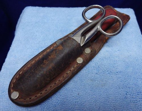 Vintage klein tools electricians scissors set w/sheath for sale