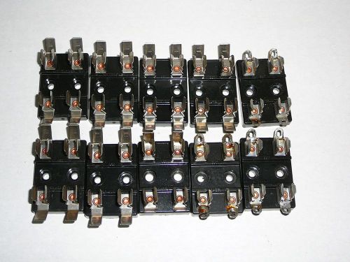 10) dual fuse holder with clips, for 1/4&#034; x 1.25&#034; long fuses, panel or pcb mount for sale