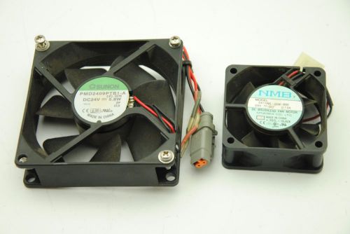 Lot of 2 cooling fans (1) sunon pmd2409ptb1-a (1) nmb 2410ml-05w-850 for sale