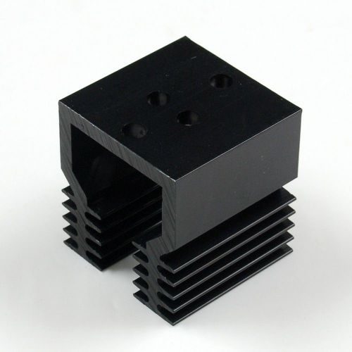 SS388% TO-3 holes x1 Aluminum Black Heatsink Heat Sink Audio Amplifier