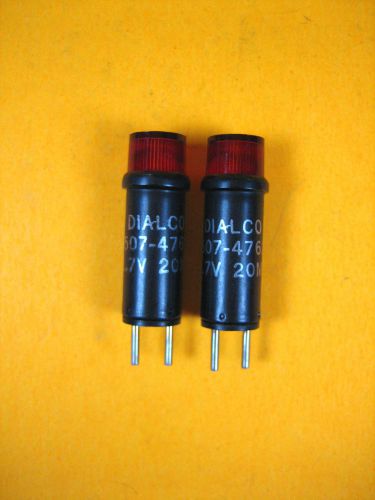 Dialco -  507-4762-3331-500 -  red indicator light bulb 1.7v 20ma (lot of 2) for sale