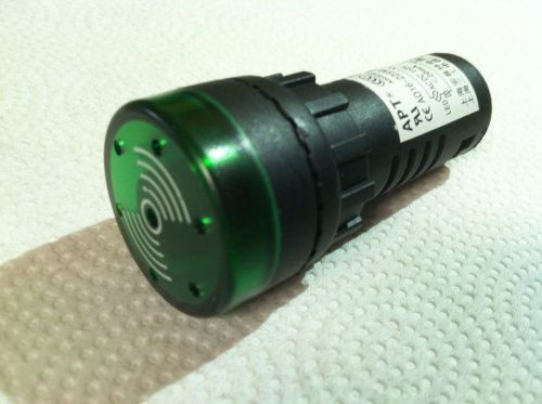 22mm led indicator green with audible alarm 110v 115v 120v beeping flashing for sale