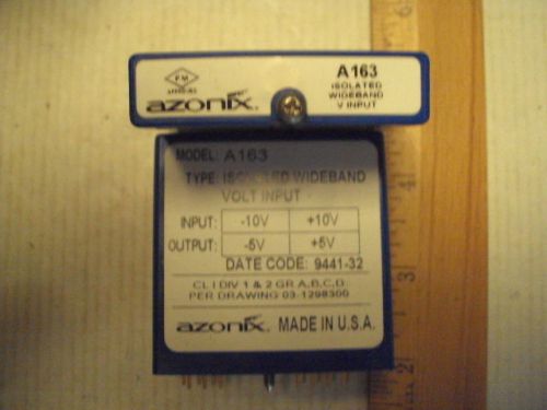 A163 Azonix Isolated Wideband Voltage Input  In -10 to +10V  Out:-5 to +5V