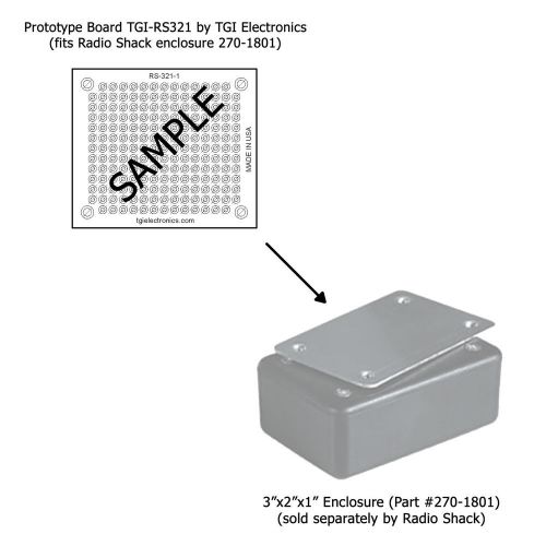 TGI-RS321 Prototype Board 6-pack (Fits Radio Shack Enclosure 270-1801)