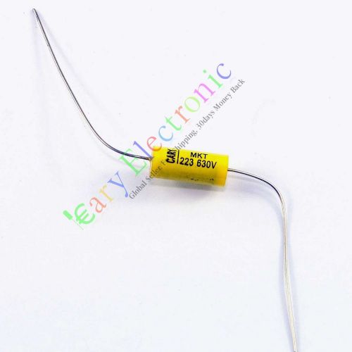 10pcs yellow long leads axial polyester film capacitor 0.022uf 630v fr tube amps for sale