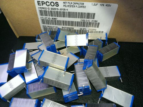 [50pcs] 1uF/400V MKT Polyester Stacked Capacitors EPCOS