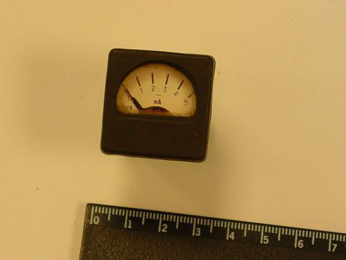 #7 Vintage USSR small DC Analog Round Panel Meter 5 mA  Harsh Environment