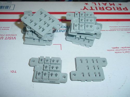 Lot of (10) new dayton 1a247m 11 pin 15amp 300 volt, relay, component socket for sale