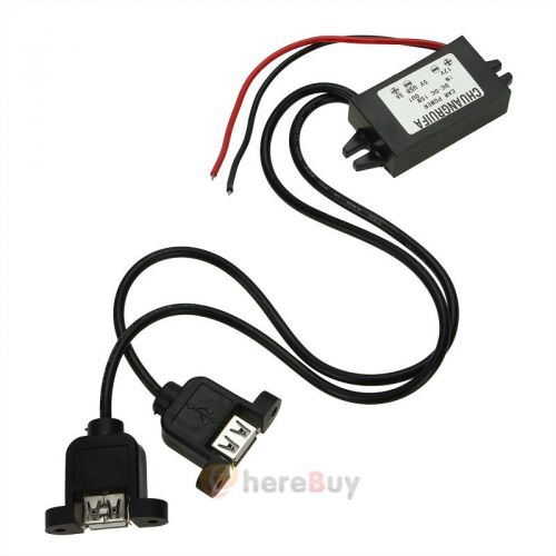 Dc-dc converter module 12v to 5v 3a 15w double usb output power adapter us ship for sale