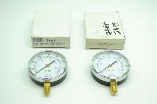 Lot 2 new assorted 101d-354f pressure gauge 60/160psi d403308 for sale
