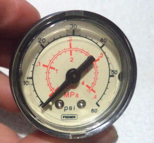 Vintage fisher gauge 0-60 psi / 0-4 mpa free shipping for sale