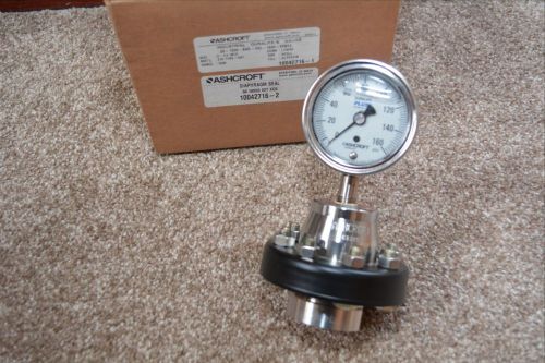 Ashcroft c1215 type-100 diaphragm 2.5&#034; pressure gauge,0-160 psi glycerine filled for sale