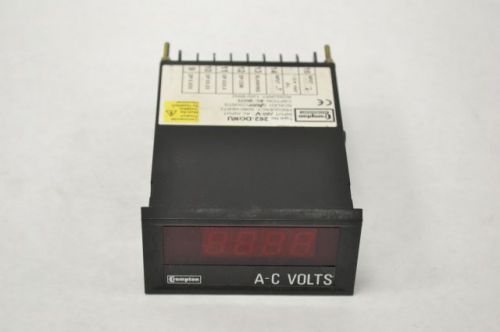 Crompton 262-dgwu meter panel 0-4200 count voltmeter 120v-ac control b206203 for sale