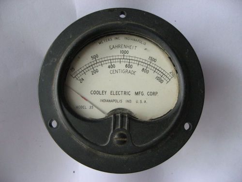 Cooley Electric Mfg. Corp. Fahrenheit/Centigrade 1930-40&#039;s Guage Model 35