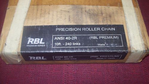 Rbl 40-2r ansi preciion roller chain 10f 240 links new for sale
