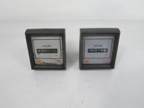 Lot of 2 EAGLE SIGNAL CONTROLS HK410A6 HOUR TOTALIZER COUNTER 120V  60 Hz