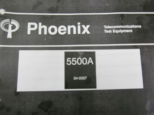 Phoenix Microsystems 5500A Data Communication Analyzer Instruction Manual c1992
