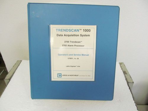 Leeds &amp; northrup trendscan 1000 data acquisition system op/service manual for sale