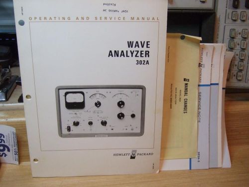 HP 302A Wave Analyzer Operating and service manual