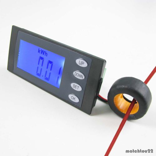 5 in 1ac264v100a digital combo panel meter volt amp kwh watt working time + ct for sale