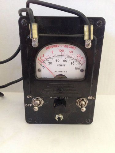 Vintage Ohms Meter MEGOHMS--KILOHMS