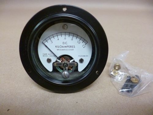 Mil-spec round dc kiloamperes analog panel meter 0 - 1.2 range mr26w1r2dckar for sale