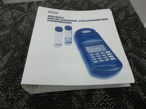 HACH DR/890 890 COLORIMETER DATALOGGING PORTABLE HANDHELD HANDBOOK MANUAL NEW