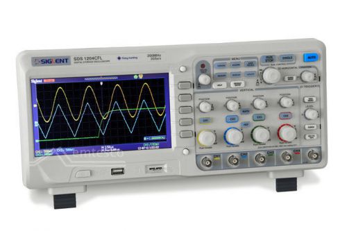 Siglent sds1204cfl 200mhz 4ch 1gsa/s (per ch) 7&#034; screen oscilloscope for sale