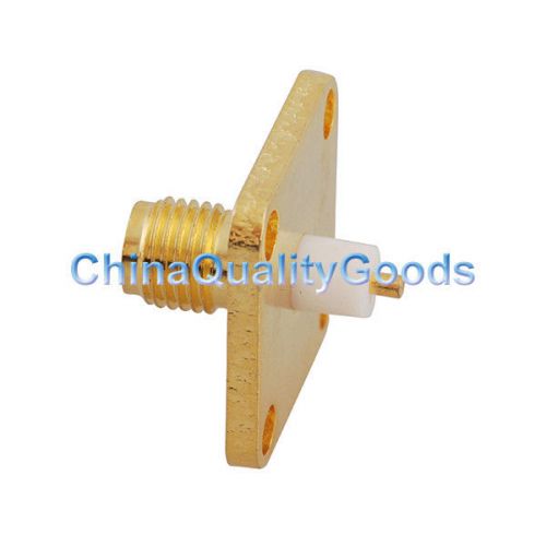 Sma jack female,straight,4 hole panel mount; solder cup contact 4mm rf connector for sale