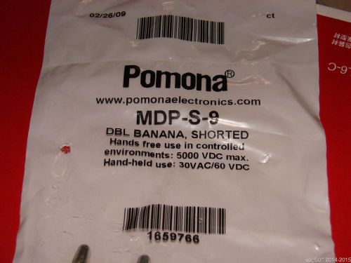 Pomona MDP-S-9 Fluke Double Banana Plug Shorting Bar Adapter 30V  60V DC 5000VDC