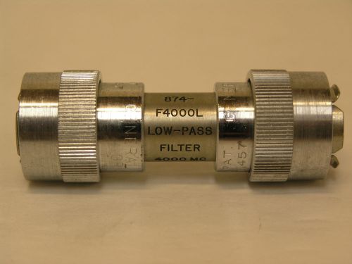 General Radio 874-F4000L Low Pass Filter.  4000MHz,  GR 874 Locking Connectors.