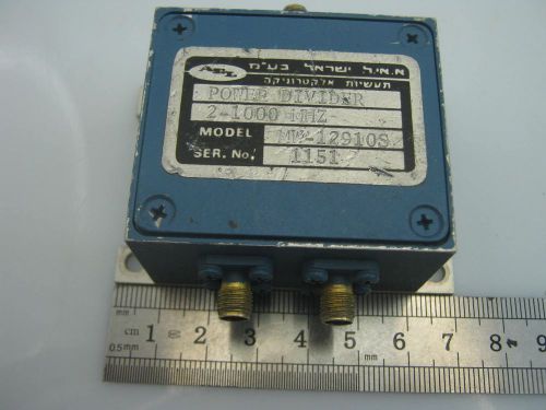 ELISRA mil-spec RF Microwave 3 WAY POWER DIVIDER 10-1000 MHz   TESTED MW-12741S