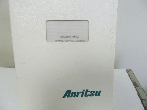 Anritsu MS 420A/B Network/Spectrum Analyzer Operation Manual