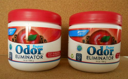 Bright air odor eliminator lot of 2 fresh apple &amp; spice 14 oz jar new for sale