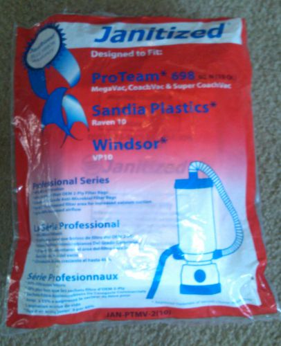 6 Janitized Vacuum Bags JAN-PTMV-2 New Opened Package