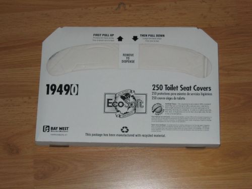 Case 5000 20*250 Half-Fold Paper Toilet Seat Cover BAY WEST 19490 EcoSoft Recyc