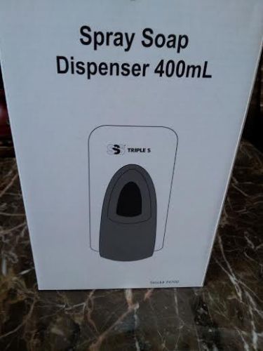New! Triple S Spray Soap Dispenser White 400mL 74700 (Case of 12) FREE SHIPPING!