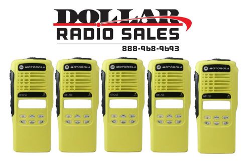 5 New Yellow Refurbished Front Housing for Motorola HT1250 16CH Two Way Radios 
