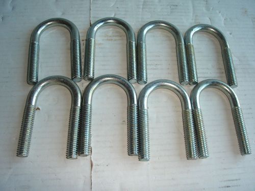 Lot of 8 u-bolts 5/16-18 thread x 2-3/16 hardware 1&#034; pipe tubing project for sale